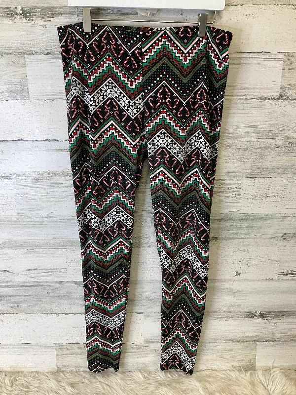 Pants Leggings By Clothes Mentor In Black & Red, Size: 2x Vacation