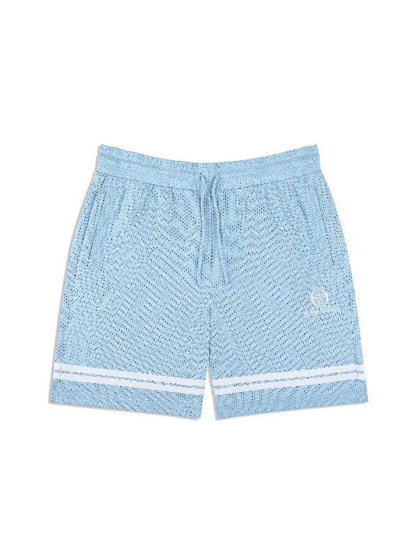 Ludovic Mesh Short- Dutch Canal/ White Bold Men's Statement