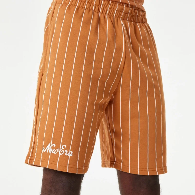 New Era Pinstripe Orange Shorts Stylish Men's Tropical 