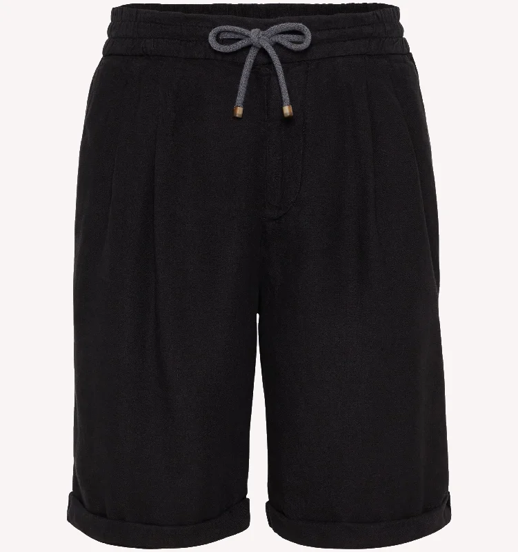 Brunello Cucinelli Shorts in Black Refined Men's Classic 