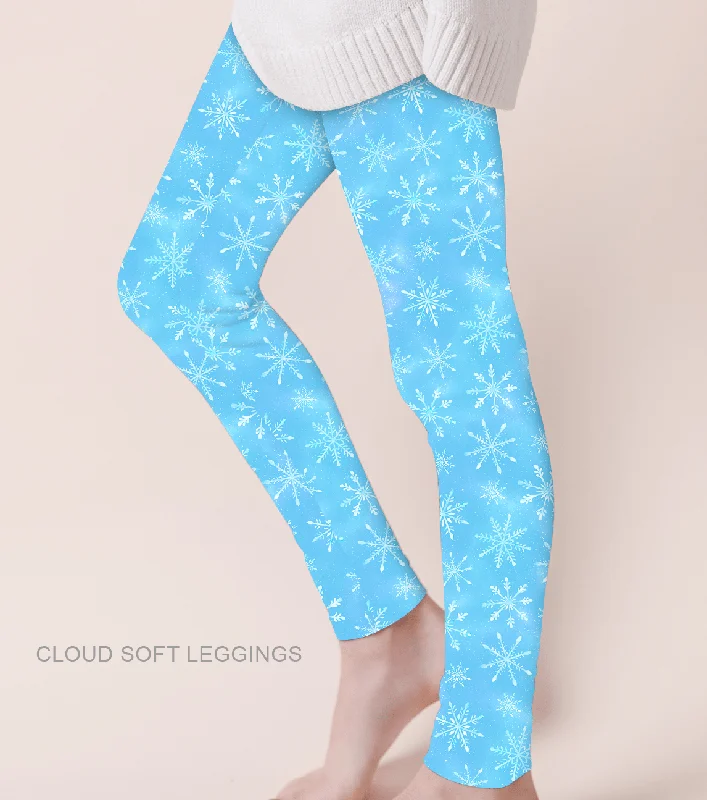 Merry & Bright Let it Snow - Adult & Kids Casual Cloud Soft Yoga Band Leggings Beach