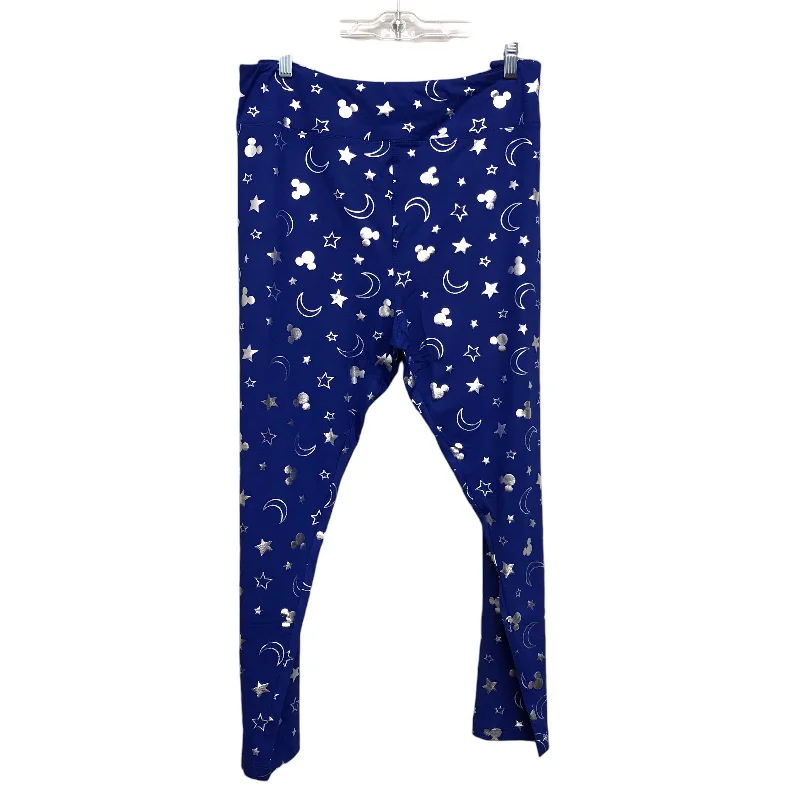 Pants Leggings By Disney Store In Blue & Silver, Size:2X Edgy Men's Punk