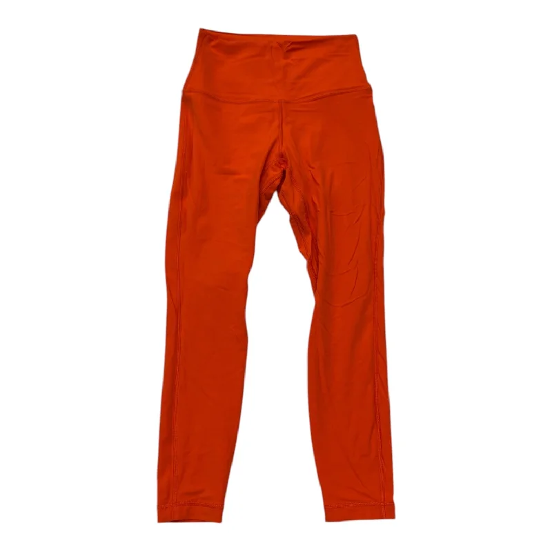 Athletic Leggings By Lululemon In Orange, Size:6 Refined Men's Classic 