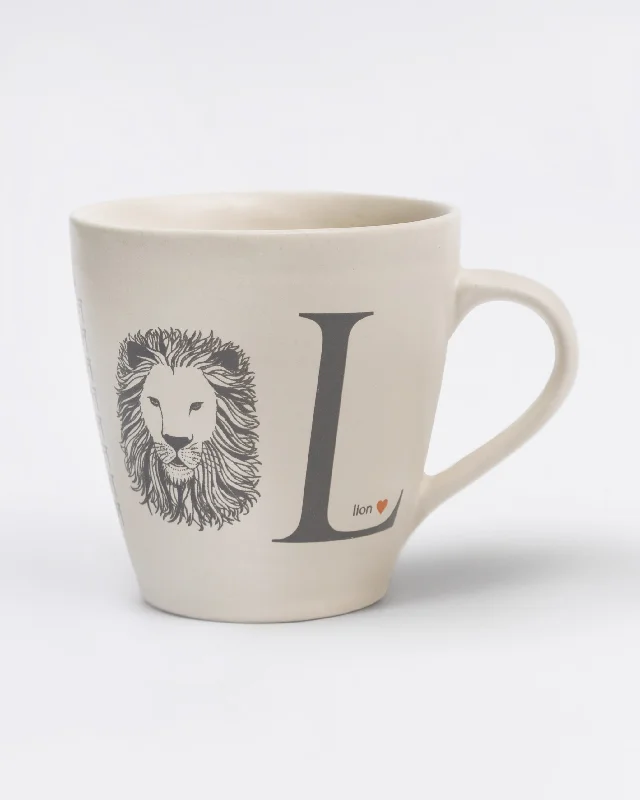 Alphabet L Mug - Stoneware Earthy Men's Sustainable 