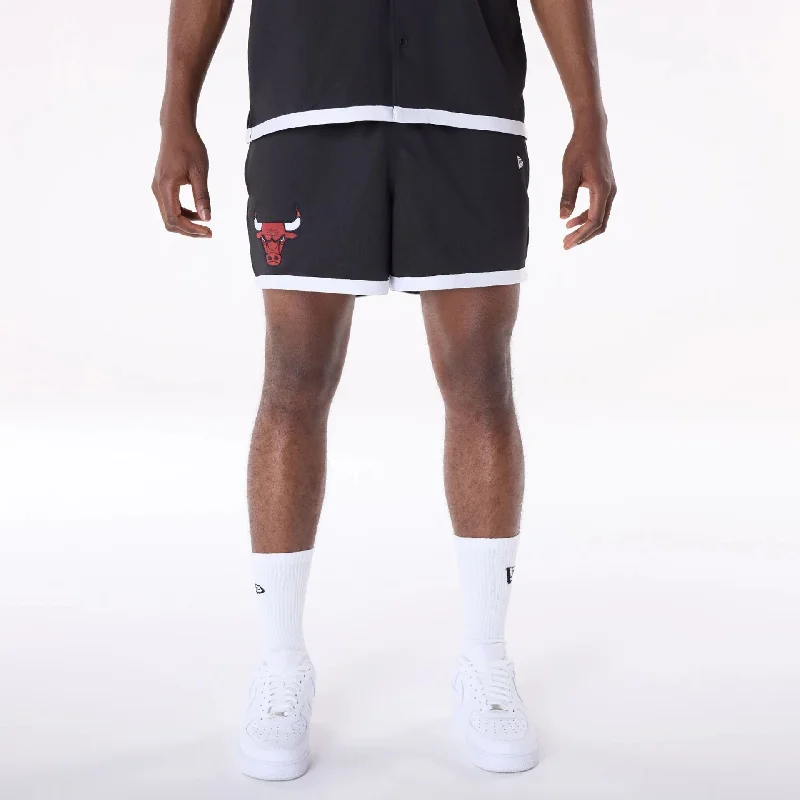 Chicago Bulls NBA Team Logo Black Shorts Monochromatic All