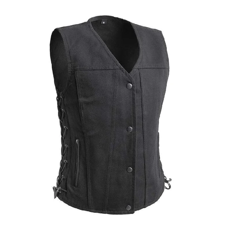 Ladies Tiff Twill Vest Dapper Men's Bow