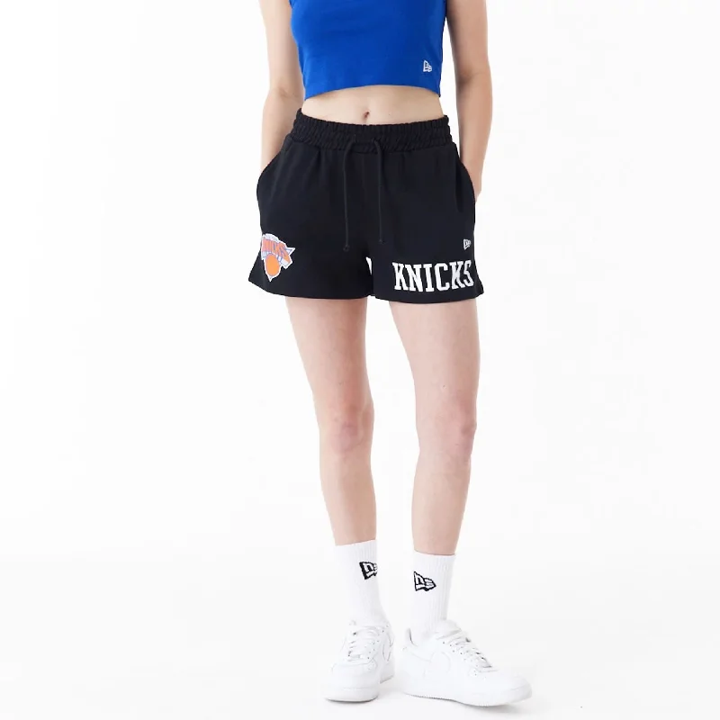 New York Knicks Womens NBA Team Logo Black Shorts Earthy Men's Hemp