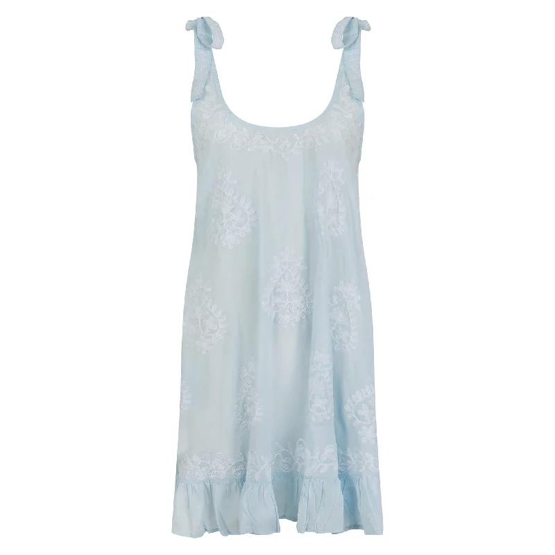 Pranella Remi Dress Cover Up - Sky Blue / White Sleek Men's Contemporary 