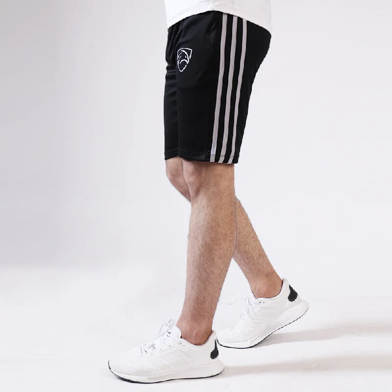 Black Three Stripes Quick Dry Shorts Relaxed Men's Australian 