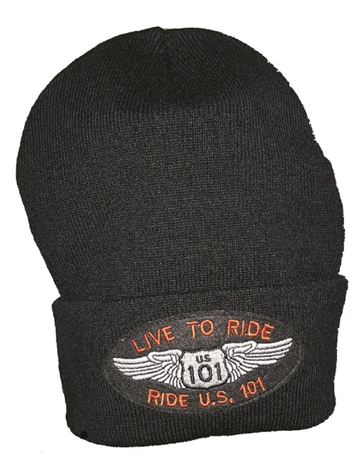 Live To Ride Beanie Polished Men's Satin