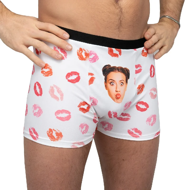 Kiss Face Boxers Practical Men's Quick