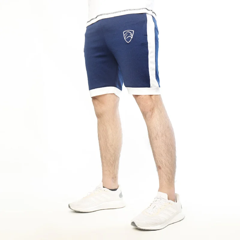 Navy Interlock Shorts With White Side And Bottom Panels Practical Men's Multi