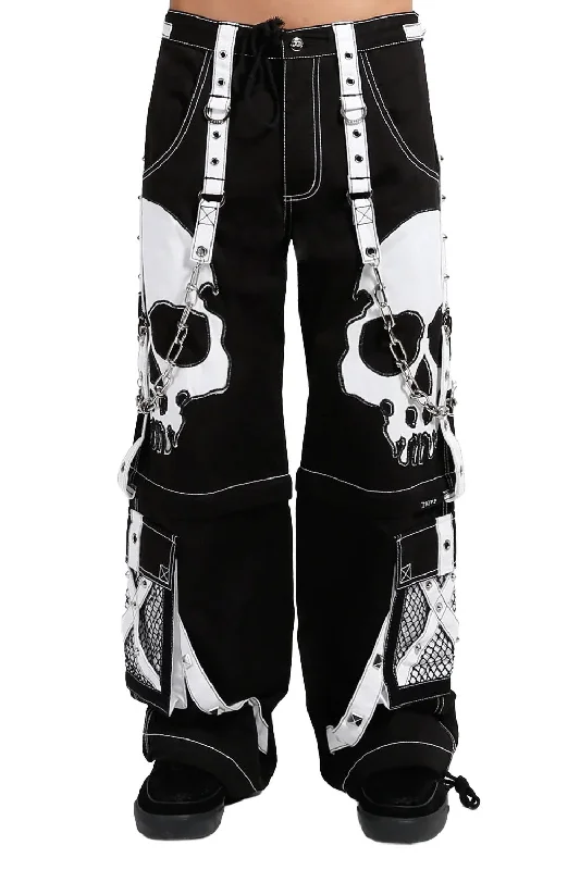 Tripp NYC Scare Darkstreet Pants [BLACK/WHITE] Trendy Men's Scandinavian