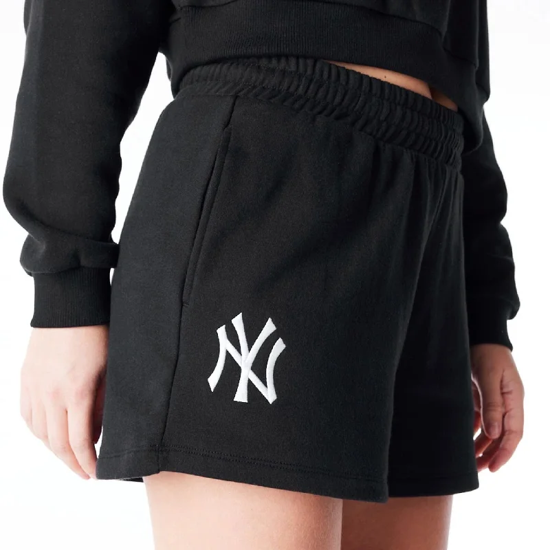 New York Yankees Womens MLB League Essential Black Shorts Cclassic Men's Tweed