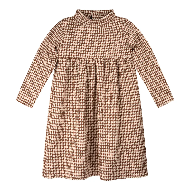 Atelier Parsmei Appleminta Dress Brown Houndstooth Practical Men's Multi