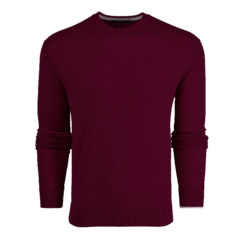 Tomahawk Cashmere Crewneck Sweater (Anthurium) Masculine Men's Thick