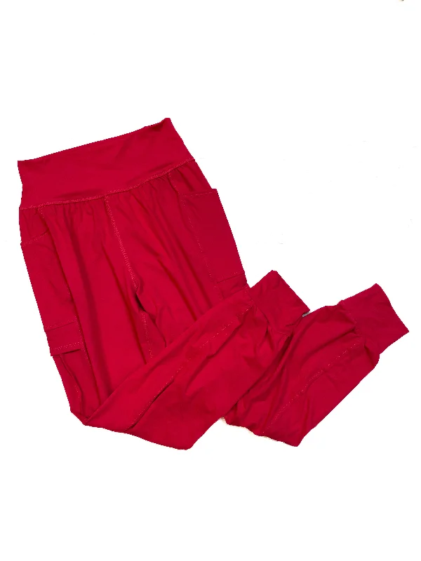 Sienna Luxe Joggers-True Red Elegant Men's Formal 