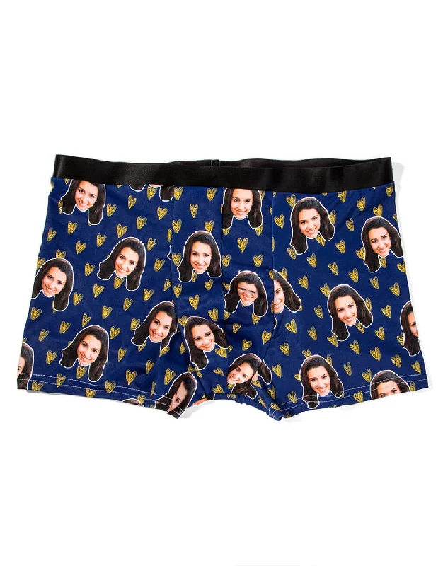 Face Hearts Boxers Elegant Men's Formal 