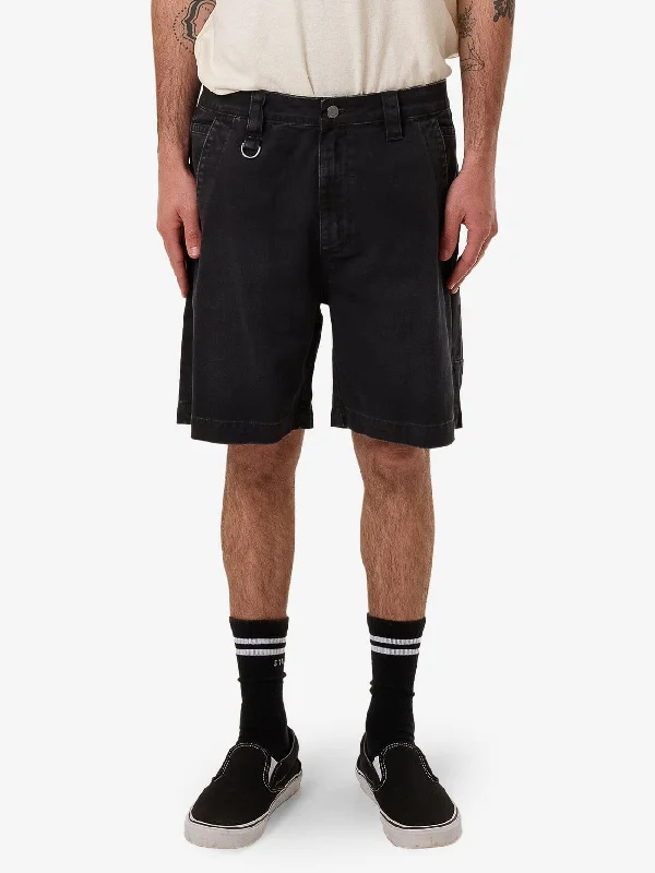 Thrills Union Slacker Work Short - Dark Charcoal Masculine Men's Thick