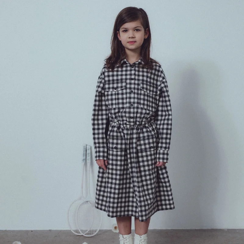 Unlabel Skill Dress W Pocket Milk/Black Check Gym